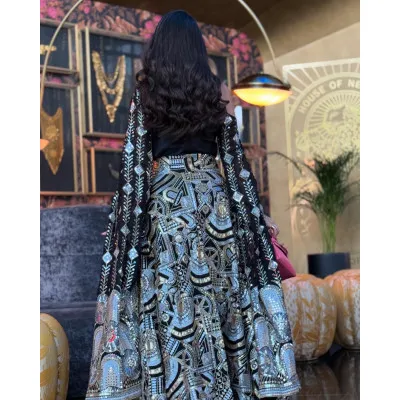 Black kaftan with skirt 4