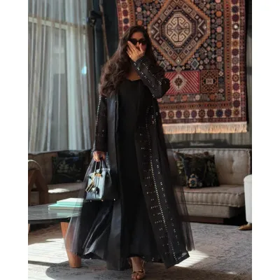 Black linen striped shirt 1