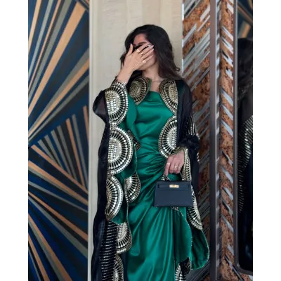 Circle green bisht set 3