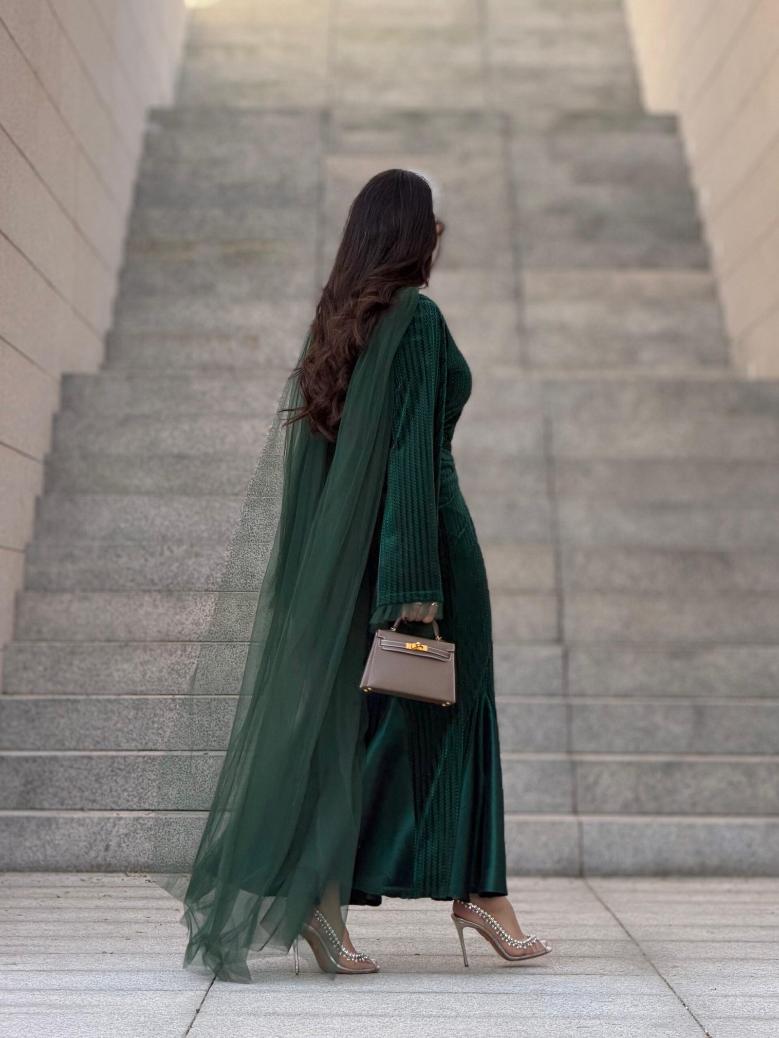 فستان لف أخضر_0