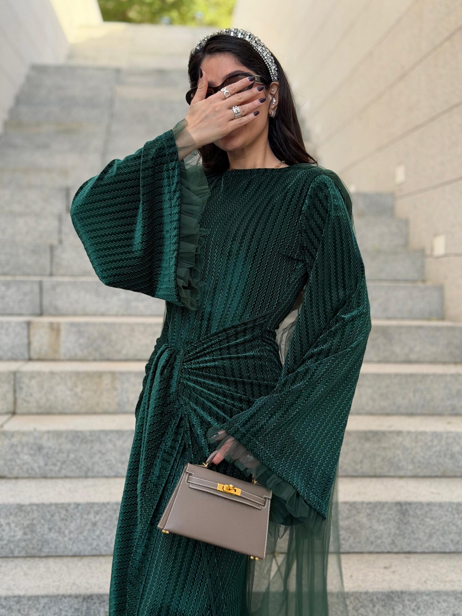 فستان لف أخضر_1