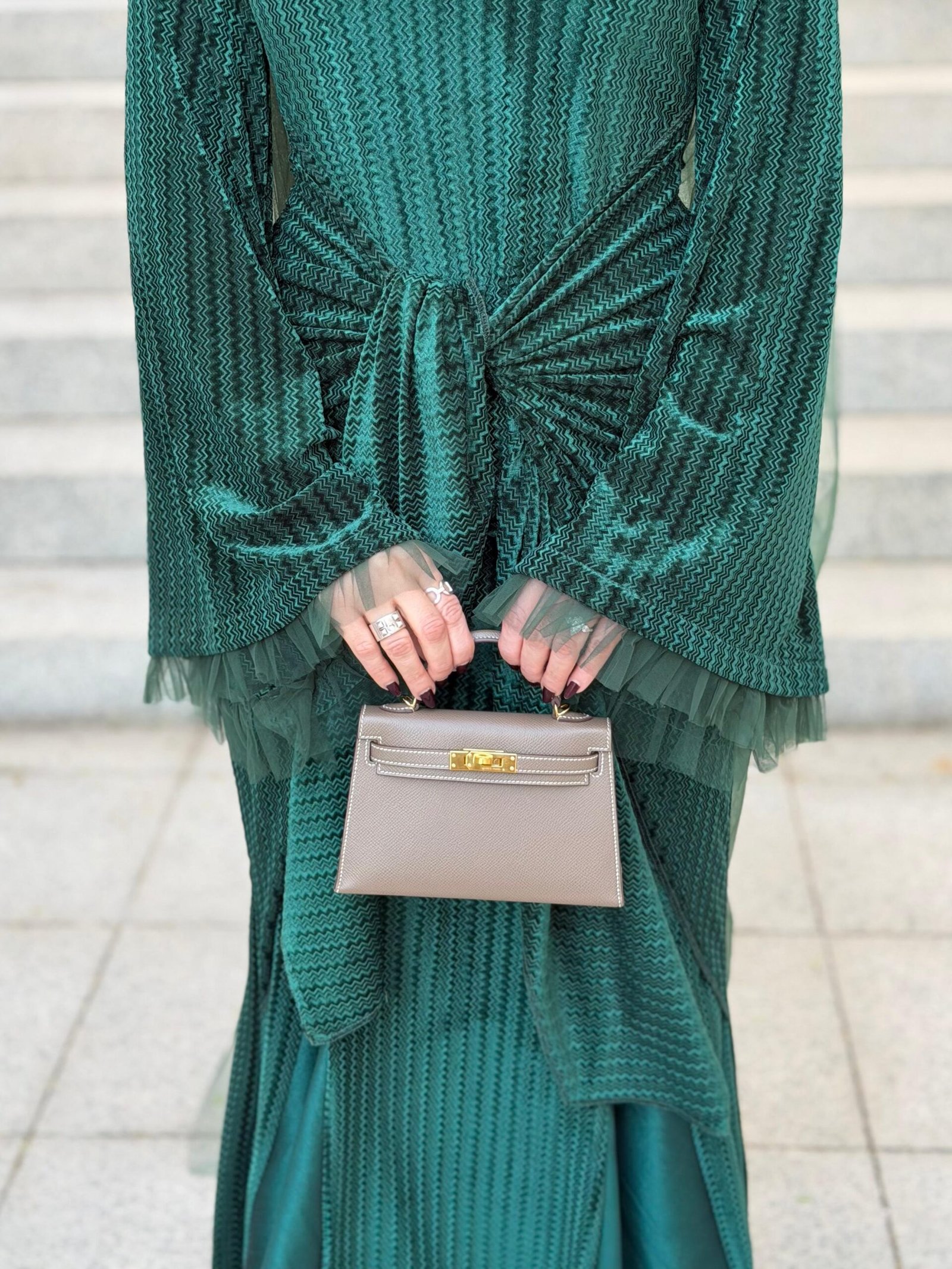 فستان لف أخضر_2