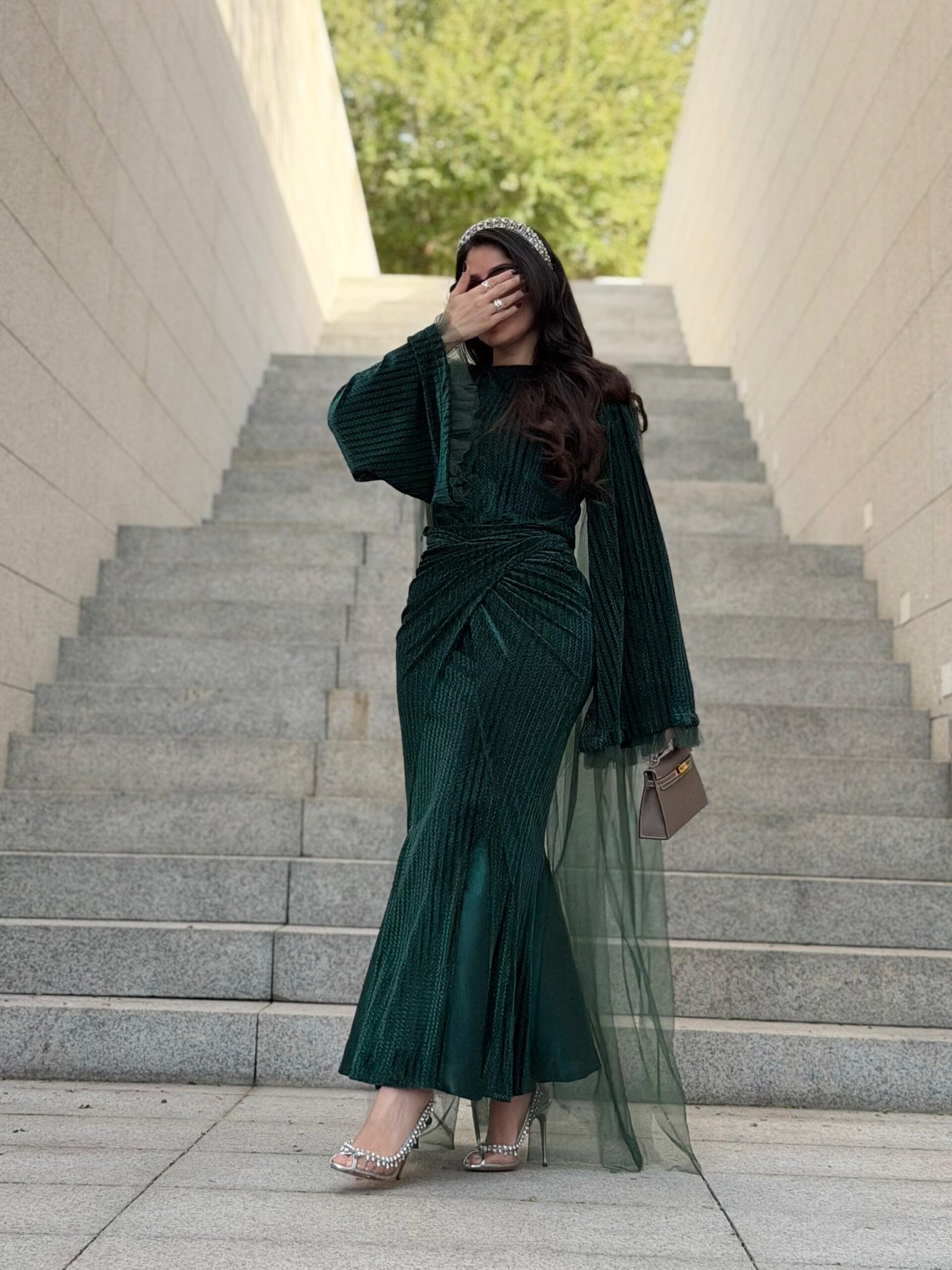 فستان لف أخضر_3