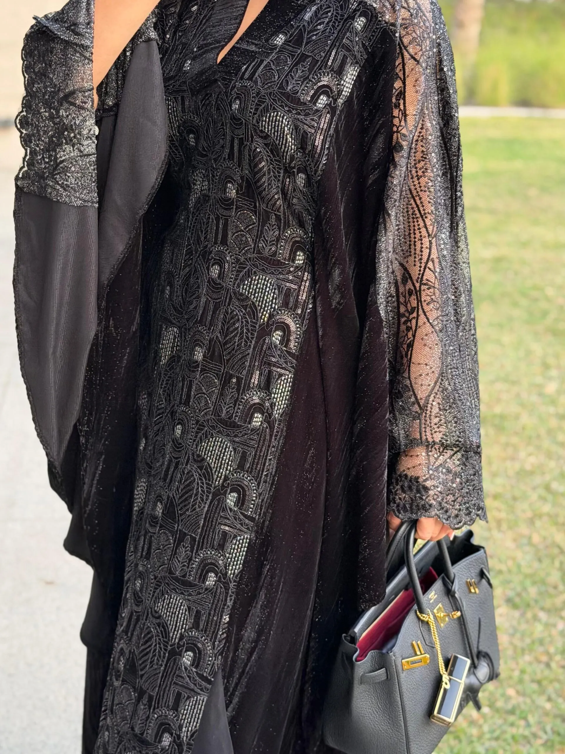 كفتان اسود مع دانتيل_3