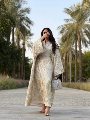 Embroidered Linen Kaftan