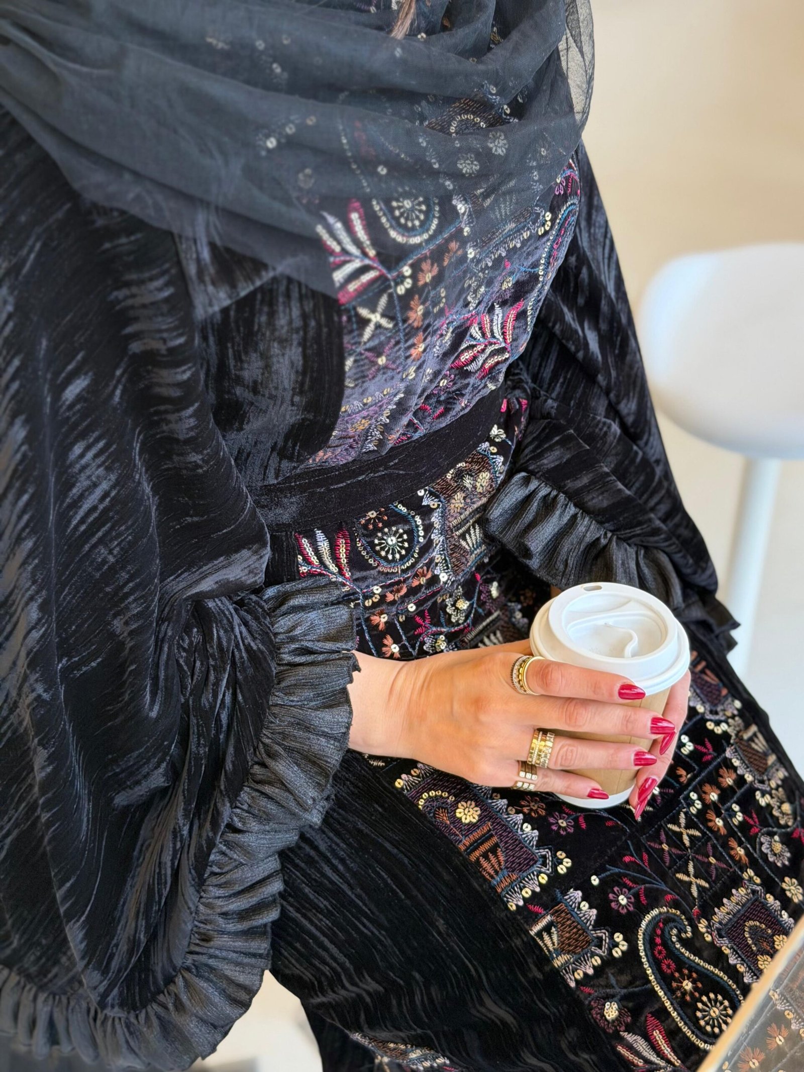 كفتان مخمل منسدل_1